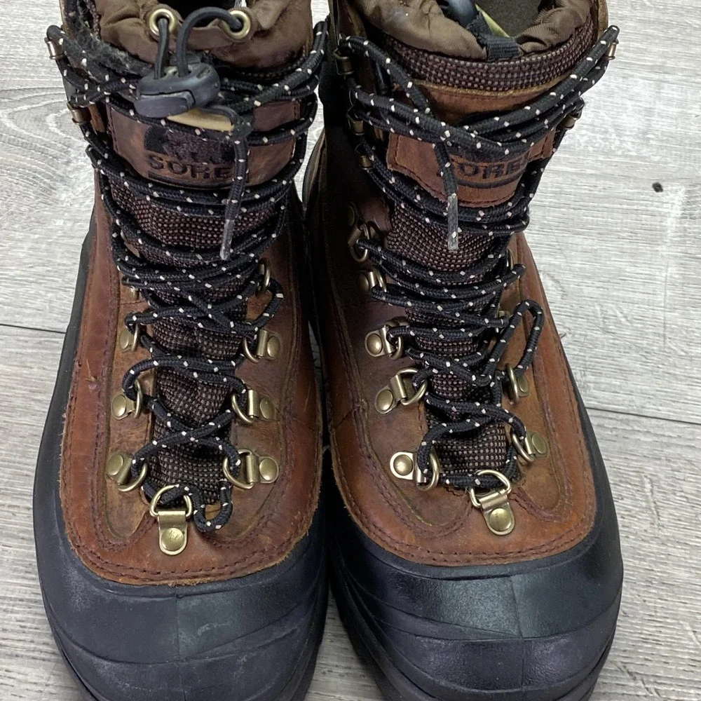 Sorel Boots Mens Size‎ 7 Brown Leather Insulated Waterproof Winter Snow Hiking